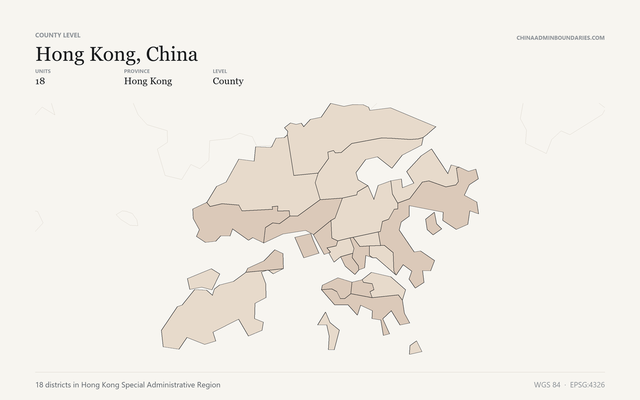 Hong Kong, China boundaries